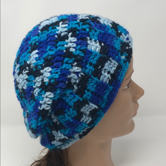 Slouchy winter beanie unisex adult or teen New hand crochet by me - Picture 4 of 6
